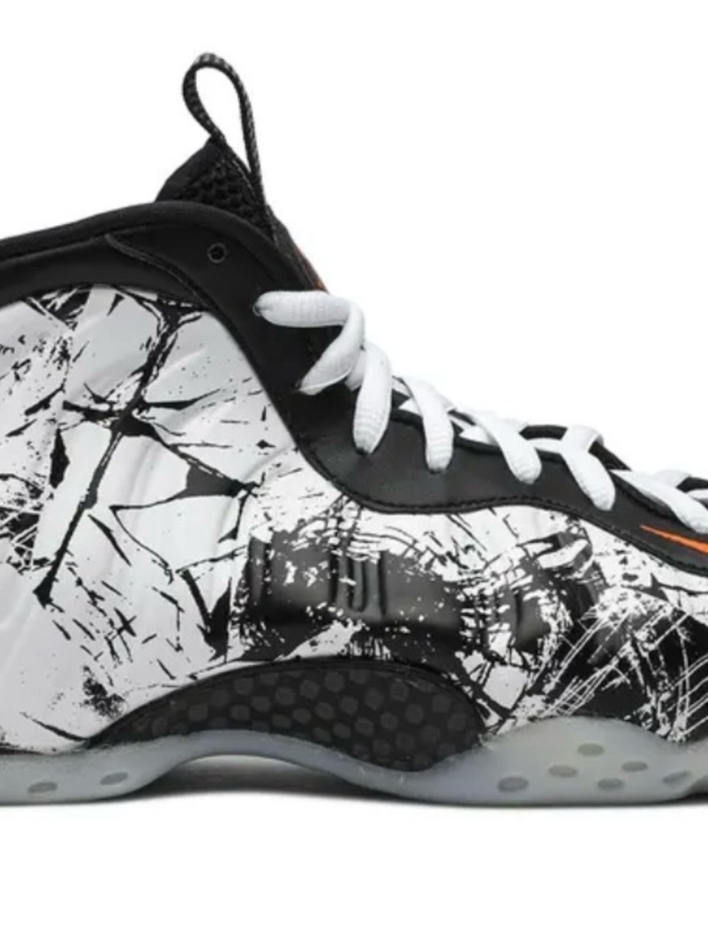 Nike Black & White Foamposite Basketball Shoe